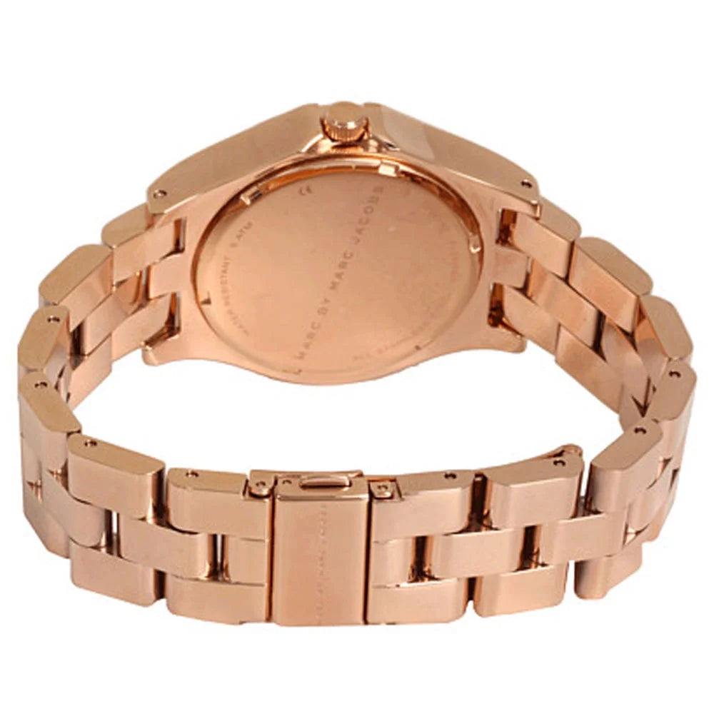 Glossy Rose Gold-Tone Watch H8201