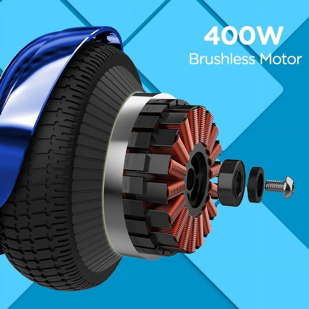 6.5 in LED Wheel Hoverboard, 220 lb Max Weight, Blue J3798