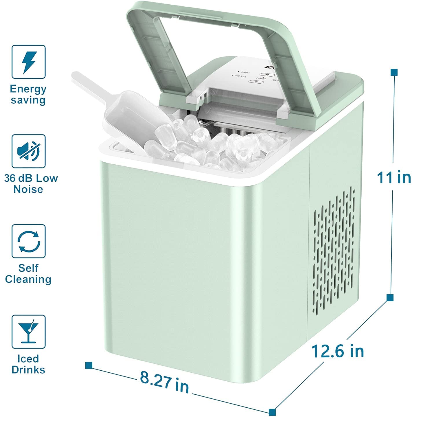 Countertop Ice Maker Machine, 26LBS in 24 Hours, Self-Clean 1.8L Portable Ice Maker with Ice Scoop and Basket C88580