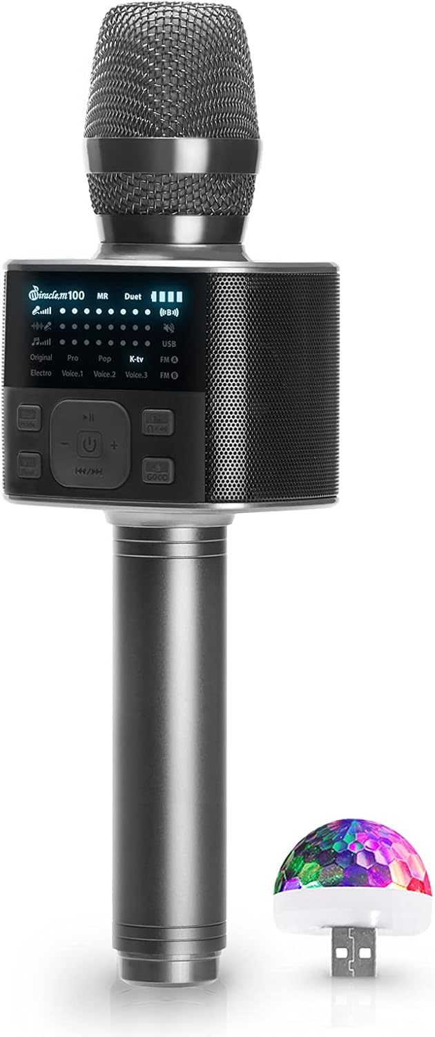 Bluetooth Karaoke Microphone with LED Screen X2938