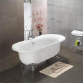 Acrylic Double Ended Clawfoot Bathtub with Polished Chrome Feet X33767