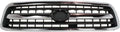 Chrome Shell Painted Black Insert Plastic Grille Assembly C353