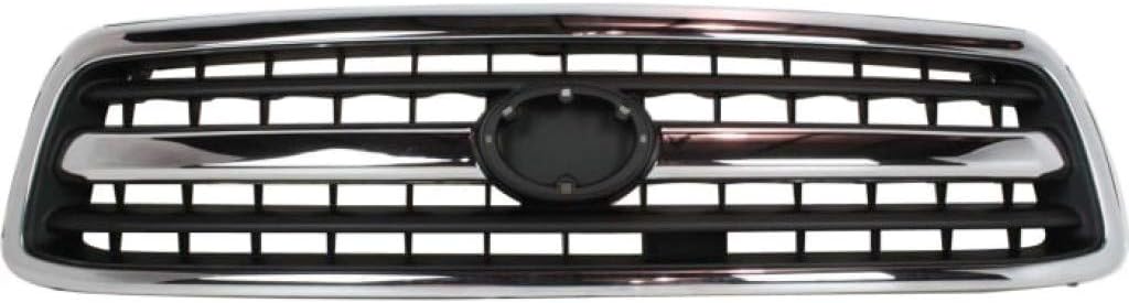 Chrome Shell Painted Black Insert Plastic Grille Assembly C353