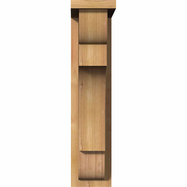 5 1/2x22W x 12x22D x 24x22H Western Red Cedar Corbel with Backplate Q744