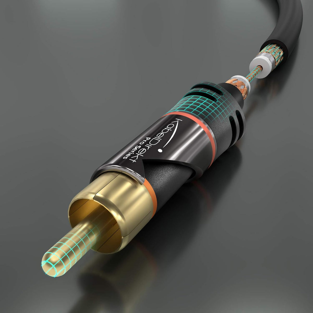 15ft RCA/Phono Stereo Audio Cable, Black E47593