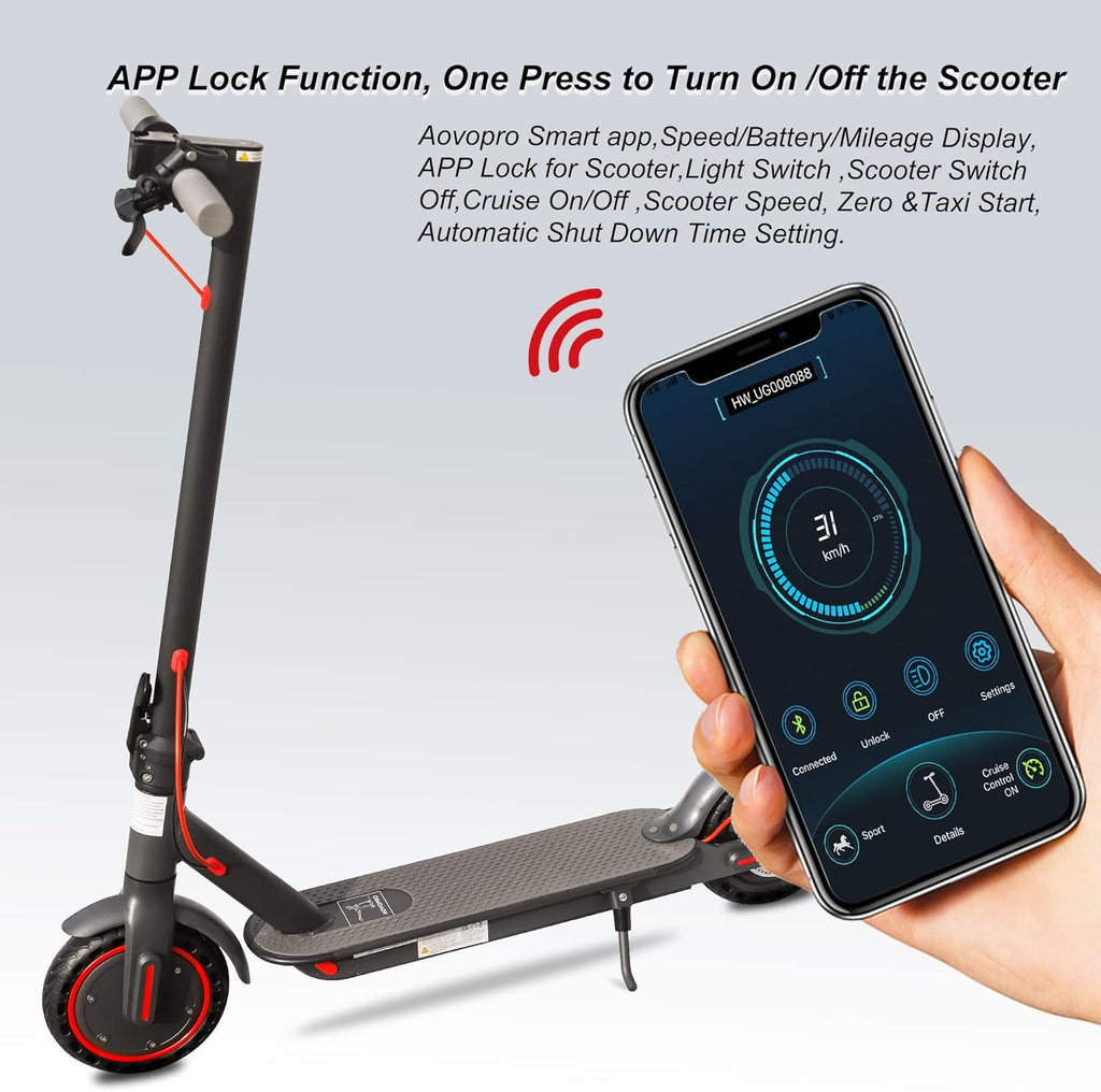 Electric Scooter, 350W Motor, 18 Miles Range, 8.5" Solid Tires O109