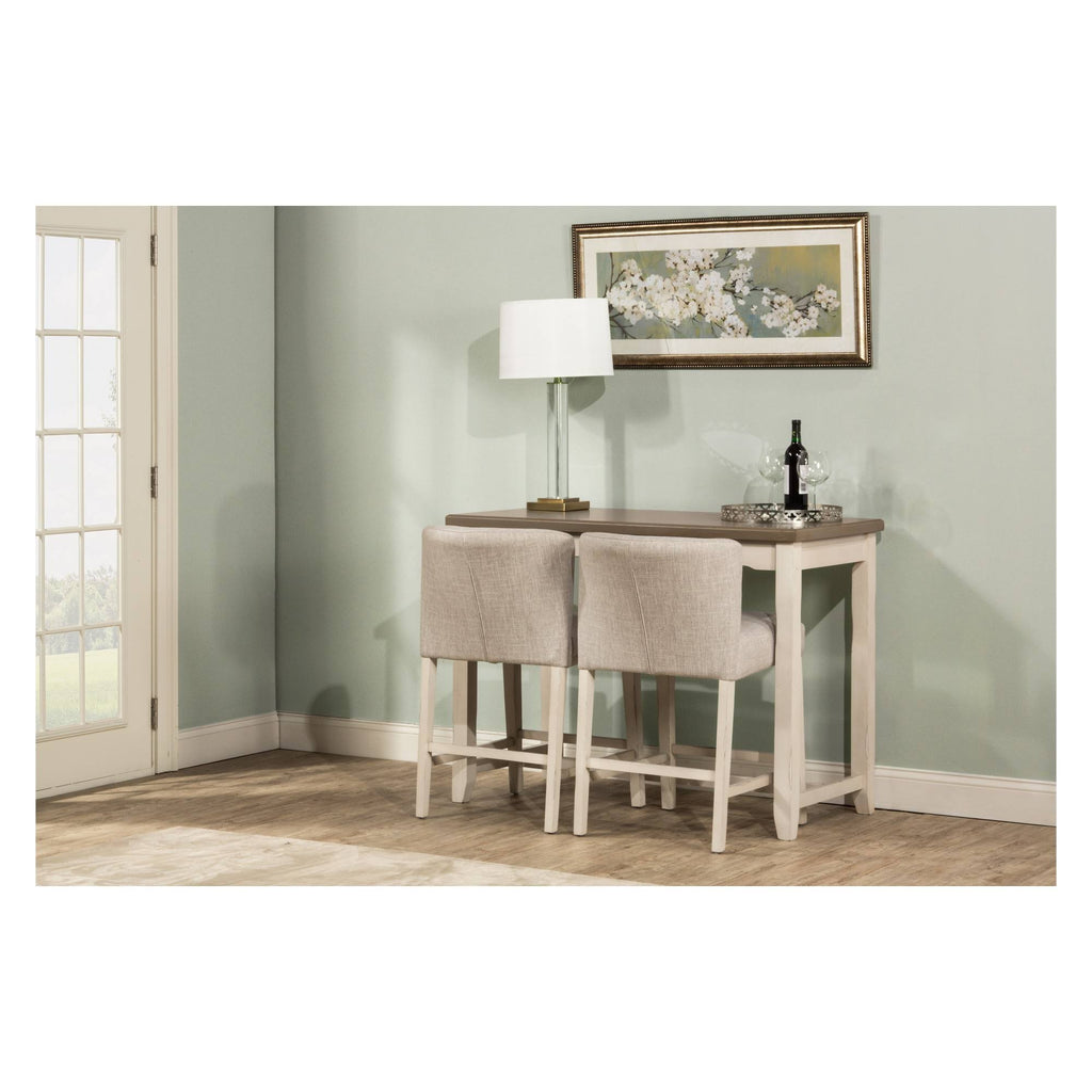 3-Piece Counter Height Side Dining Set with Wing Arm Stools B51273