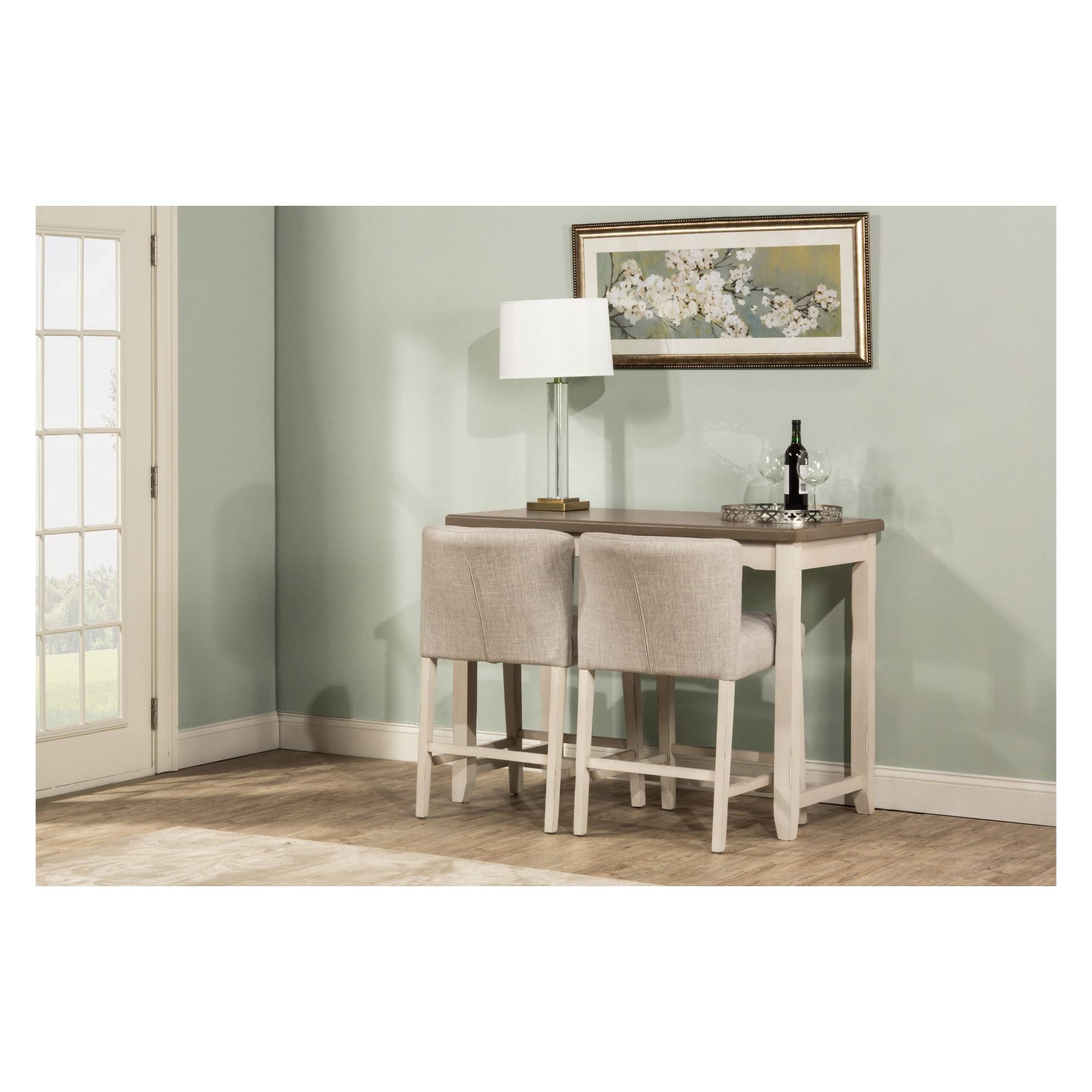 3-Piece Counter Height Side Dining Set with Wing Arm Stools B51273