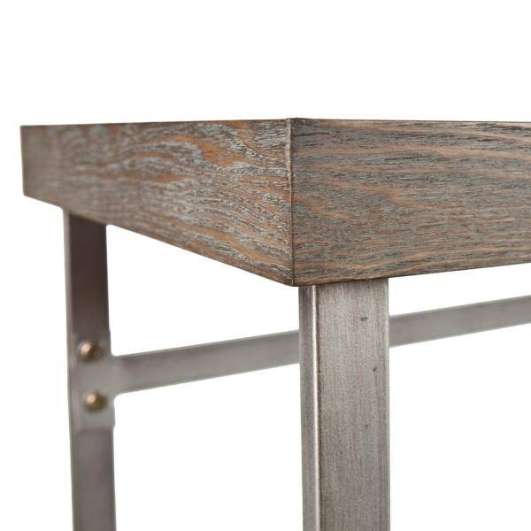 Burnt Oak Veneer Rectangle Wood Console Table K6919