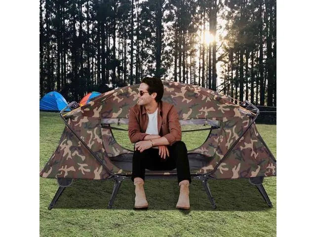 Folding Camping Tent Cot with Rain Fly B838
