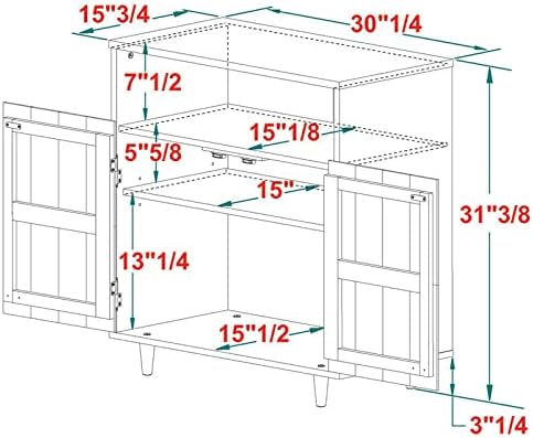 Walnut Solid Wood Accent Cabinet T1147