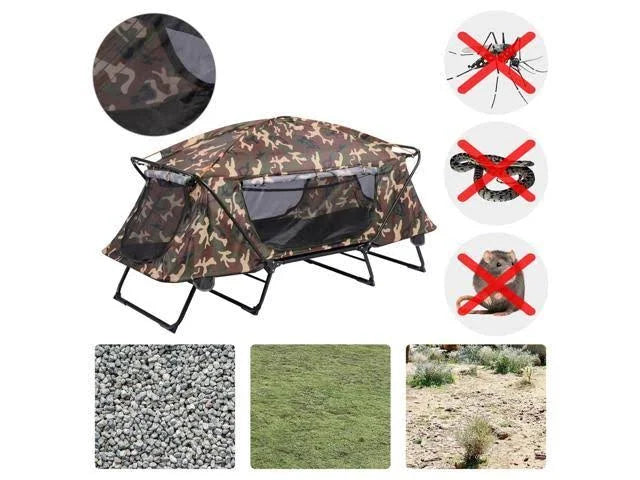 Folding Camping Tent Cot with Rain Fly B838