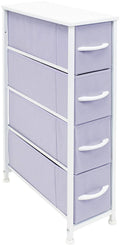 Purple White 4 Drawer Fabric Dresser F990