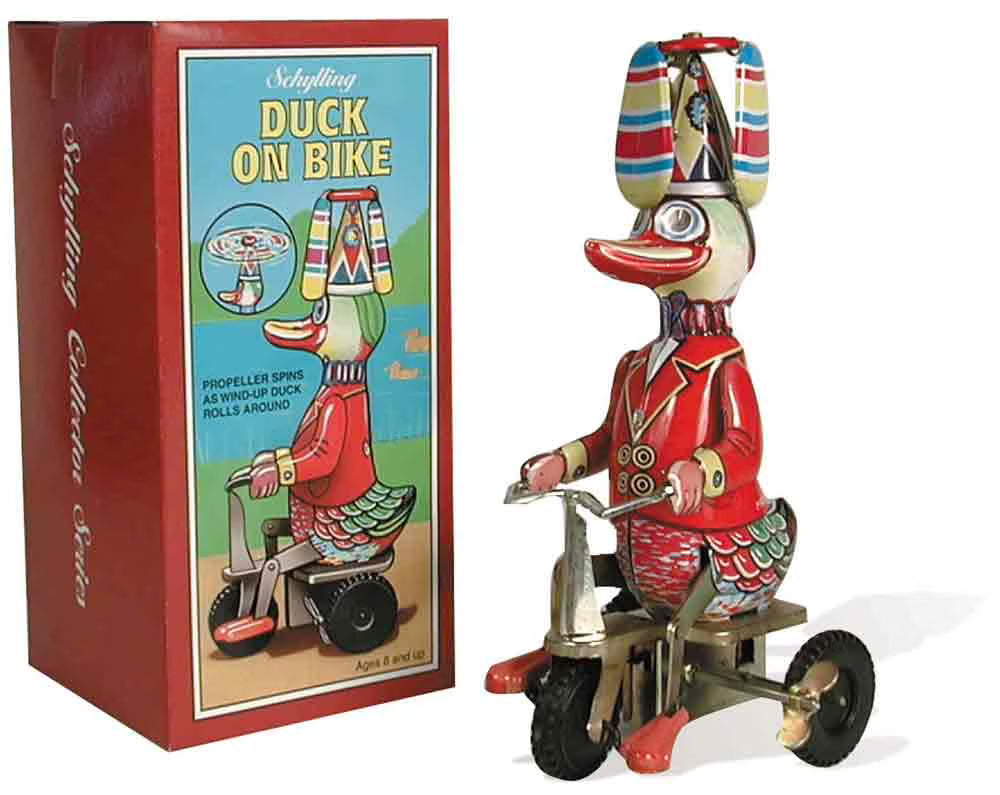 Wind-up Duck On Bike F6410