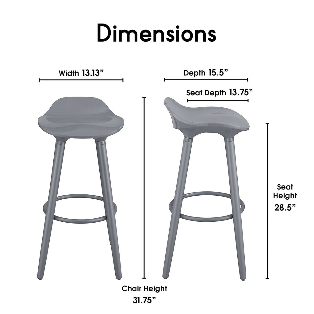White Bar Stool B4207