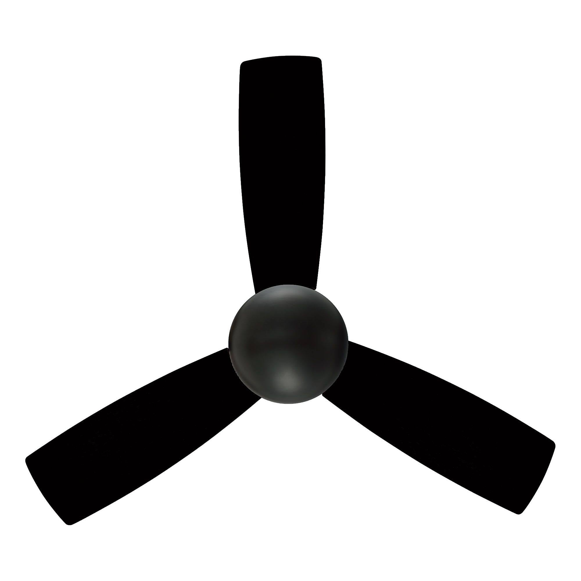 Matte Black Orb Ceiling Fan M6883