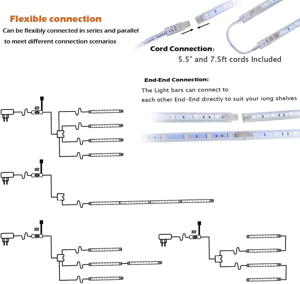 16 Linkable RGB LED Light Bar Kit, Pack of 2 V984127
