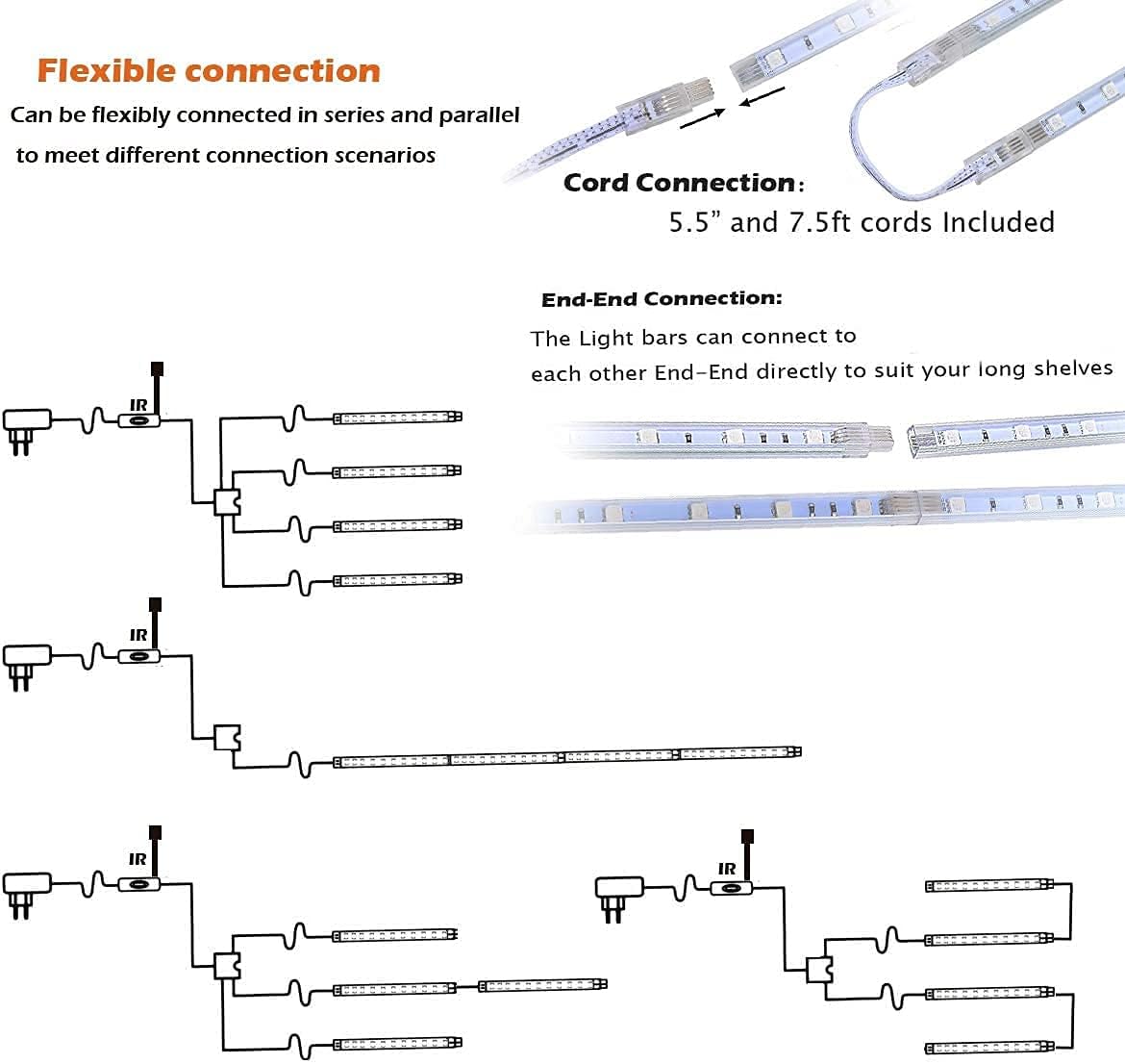 16 Linkable RGB LED Light Bar Kit, Pack of 2 V984127