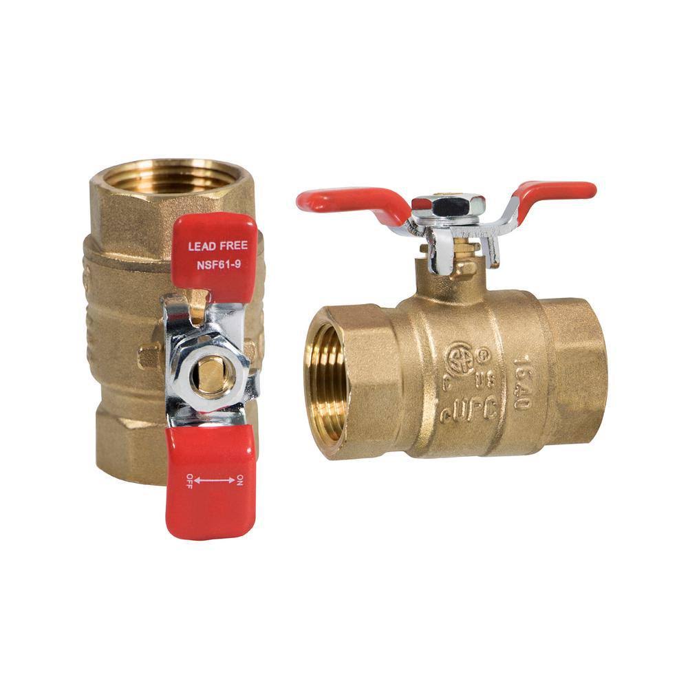 1 in. FIP x 1 in. FIP Brass Full Port Ball Valve with T-Handle (5-Pack) F542135