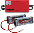 2 Pack 7.2V 3000mAh Flat NiMH Battery Packs with Smart Charger W477