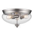 3-Light Glass Shade Flush Mount T5015