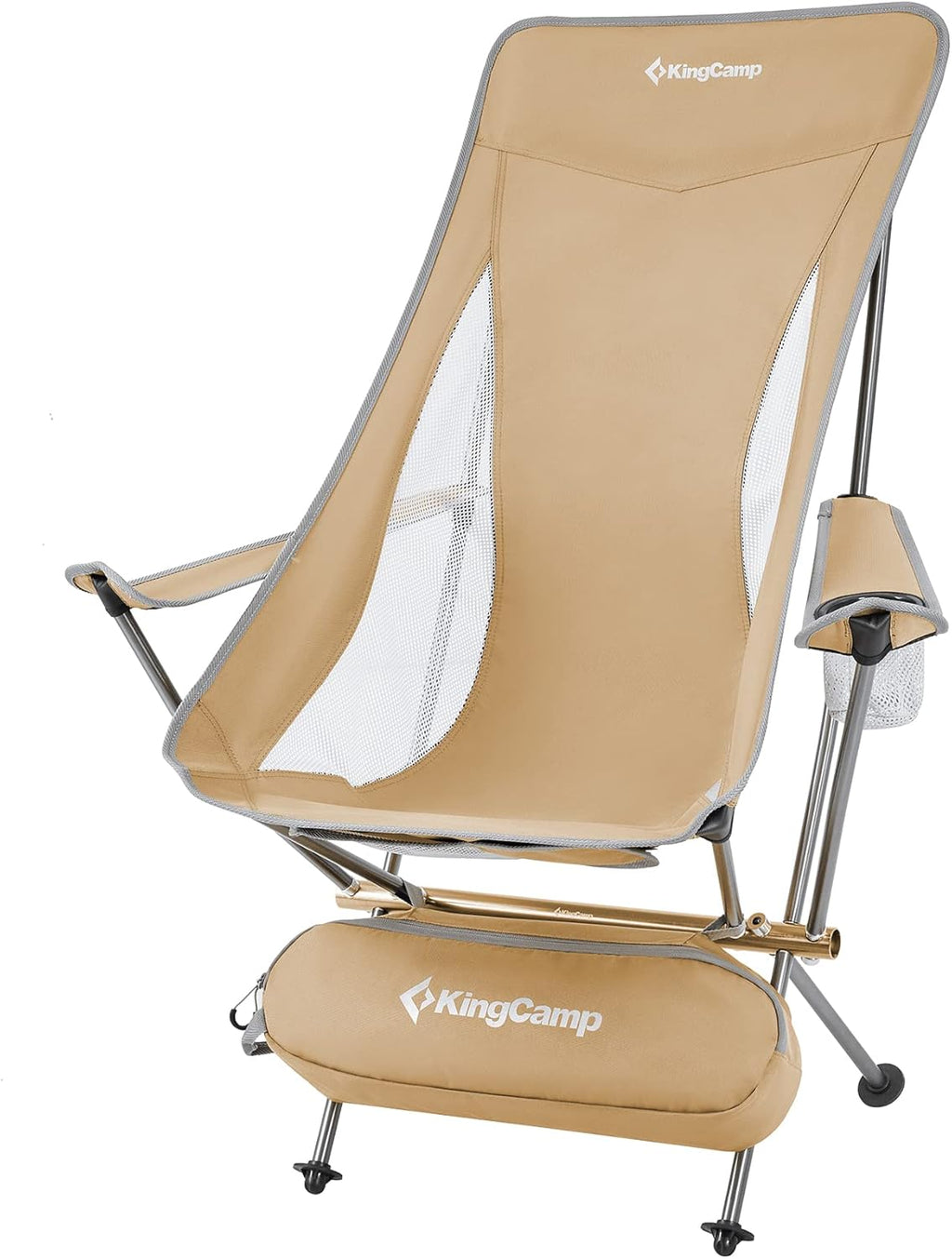 Lightweight Portable Folding Camping Chair with Armrest, High Back, Carry Bag G33666