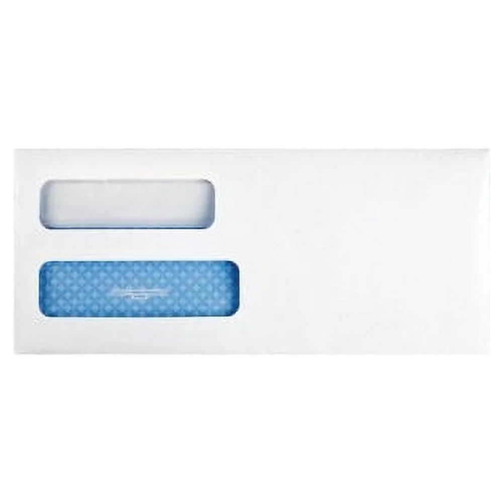 White Double Window #10 Envelope 500/Box B4125