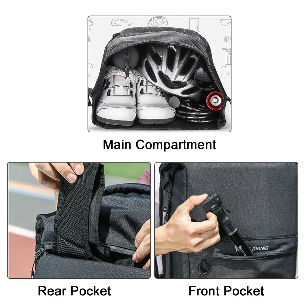 2 in 1 Waterproof Bike Luggage Bag Backpack Q29333