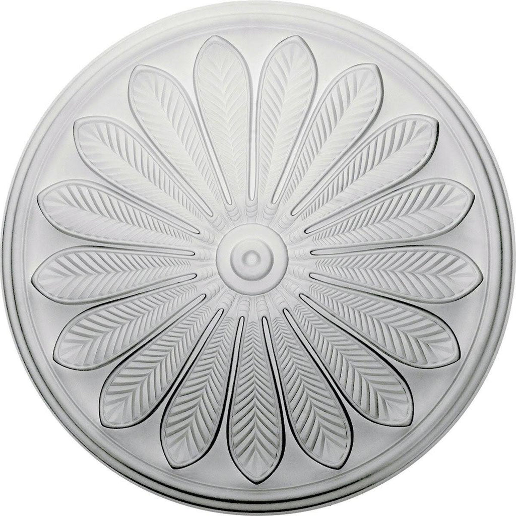 25 1/2 inchod x 5 1/2 inchp Brontes Ceiling Medallion, Hand-Painted Steel Gray J905219