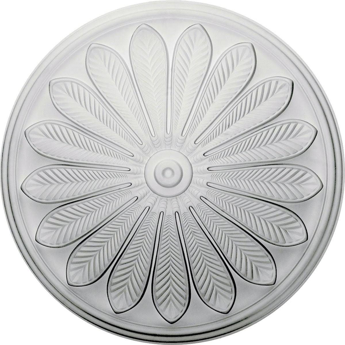 25 1/2 inchod x 5 1/2 inchp Brontes Ceiling Medallion, Hand-Painted Steel Gray J905219