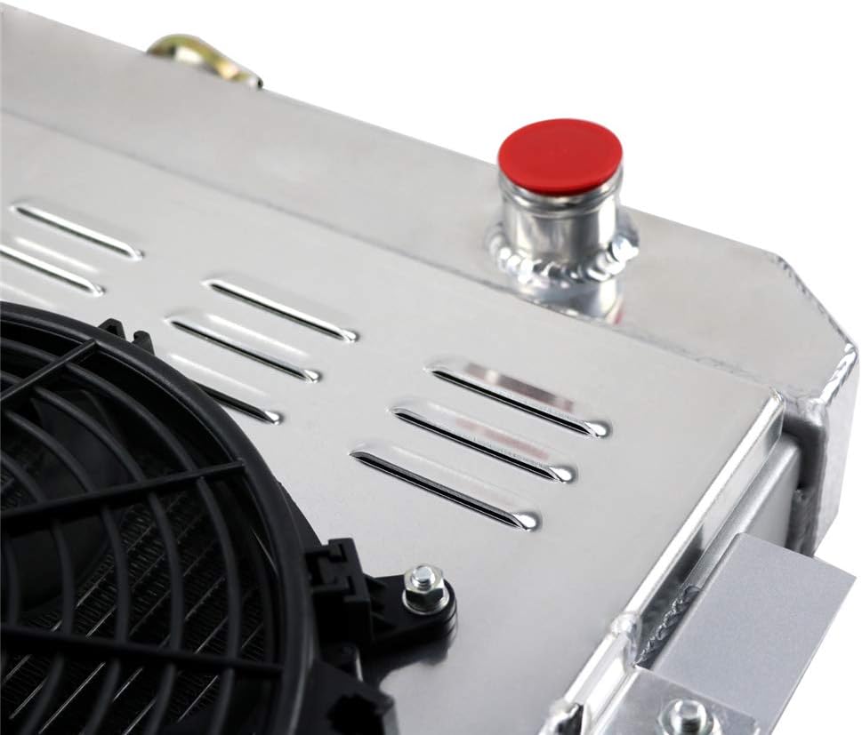 52MM 3 Row Core Aluminum Radiator with 2X12" Fan and Shroud Y4079