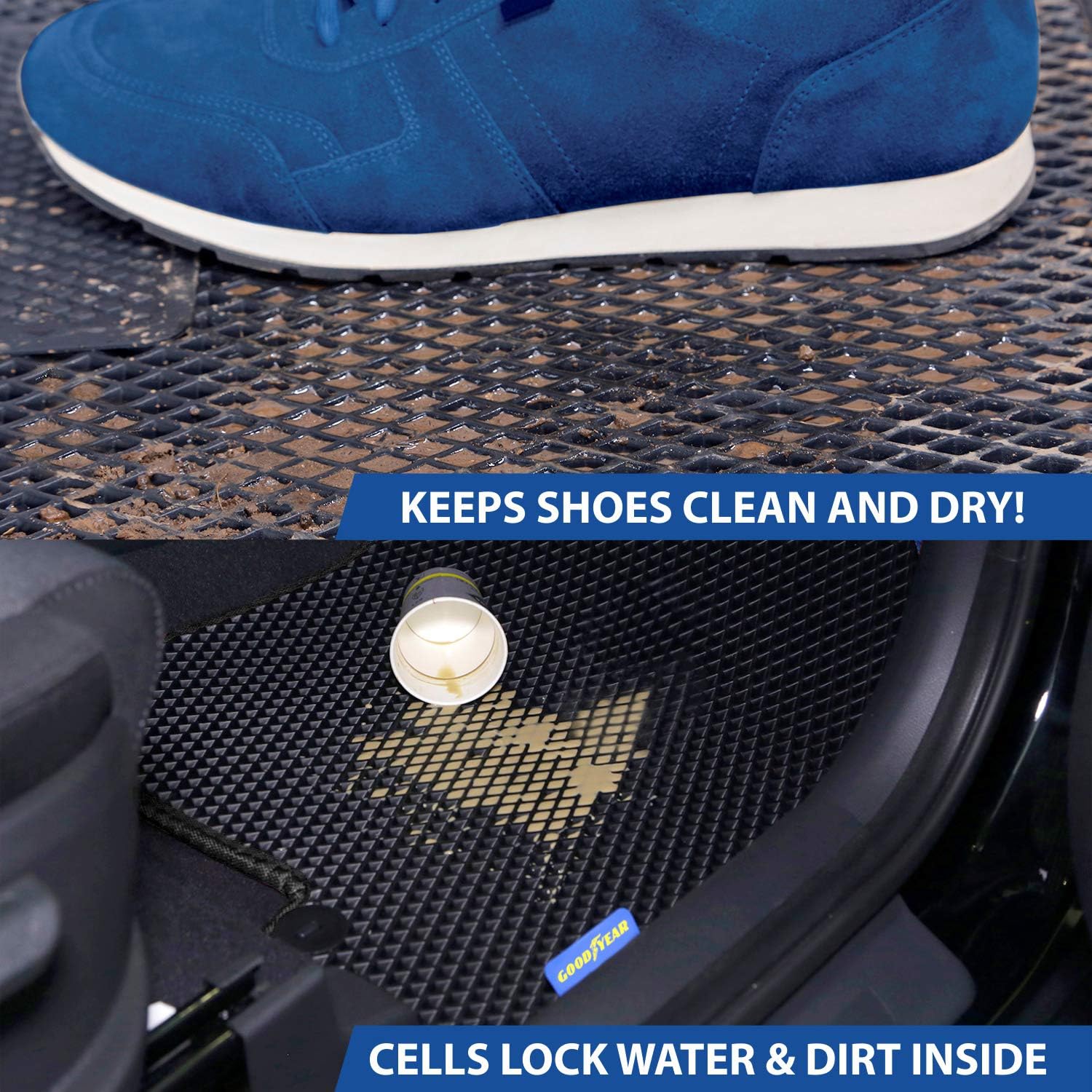 Black/Black 4 Pc. Car Floor Liners K816219
