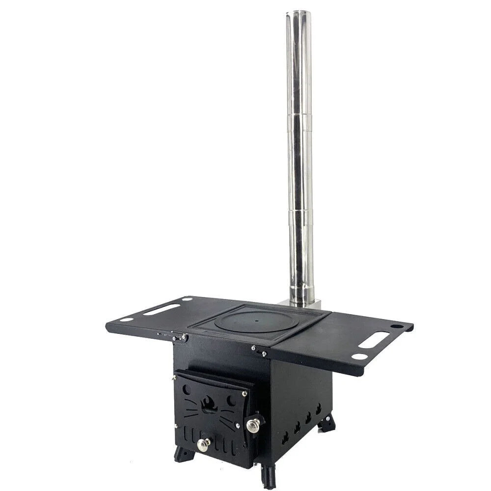 Portable Wood Burning Stove with Chimney Pipe F574