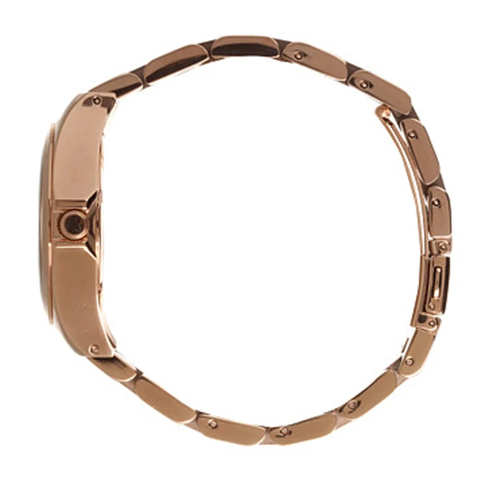Glossy Rose Gold-Tone Watch H8201