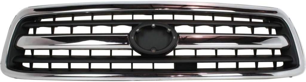 Chrome Shell Painted Black Insert Plastic Grille Assembly C353