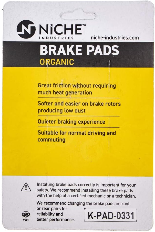 Organic Brake Pad Set Pack of 2 W3836