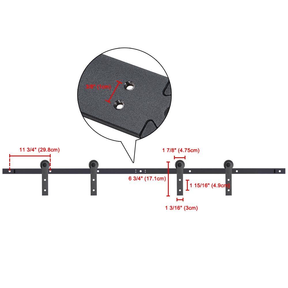 Mini Sliding Double Barn Door Hardware Kit L807174