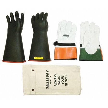 Electrical Glove Kit, 8, Black/Red, 1 PR W3146