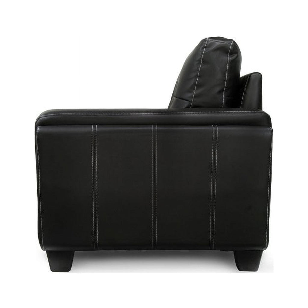 Black Faux Leather 2-Piece Sofa and Loveseat Set L562012