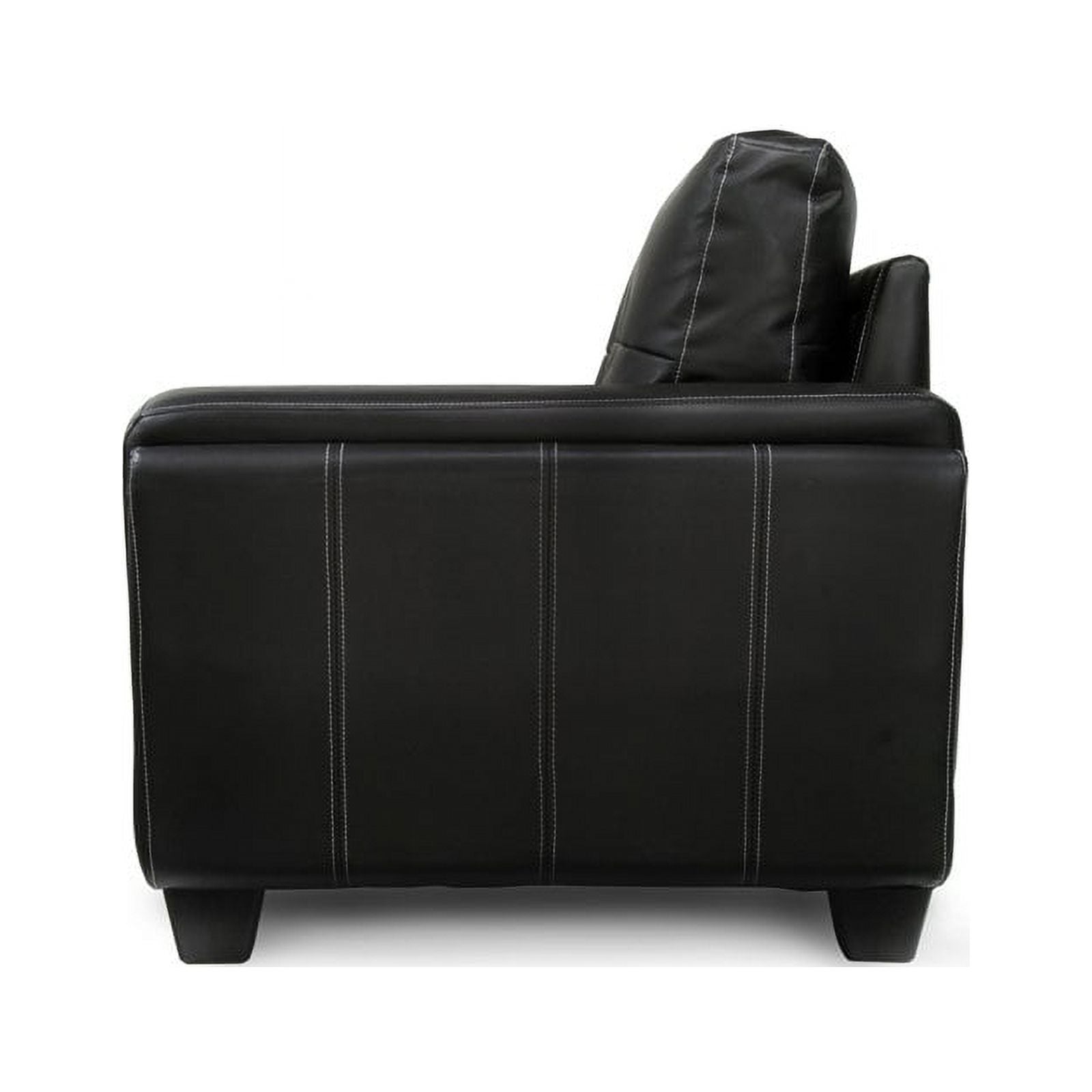 Black Faux Leather 2-Piece Sofa and Loveseat Set L562012
