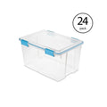 54 Quart 4 Piece Gasket Box Set in Clear with Blue Latches D990