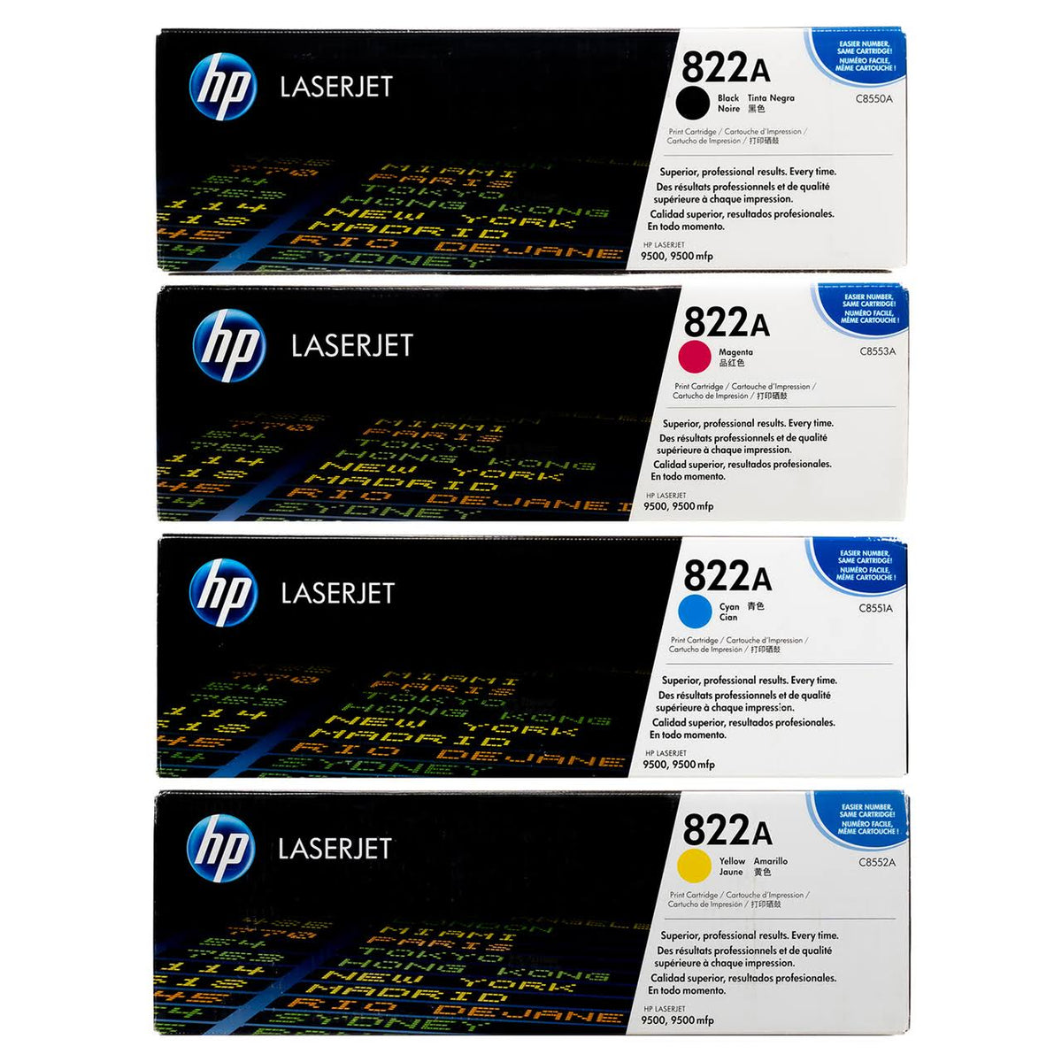 Black, Cyan, Yellow, Magenta Toner Cartridge Set A39553