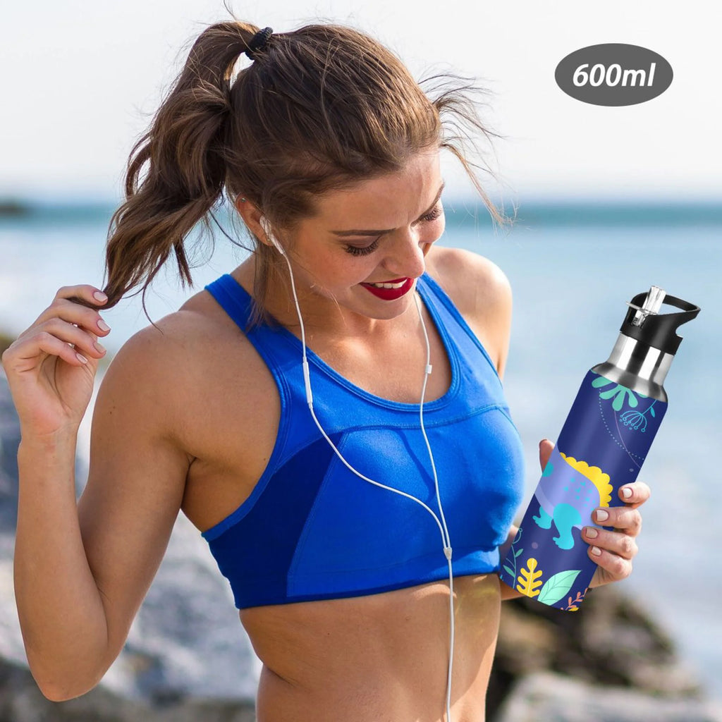 Stainless Steel Insulated Water Bottle with Straw Lid J25731