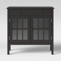 2 Door Cabinet with Drawers, Black G9266