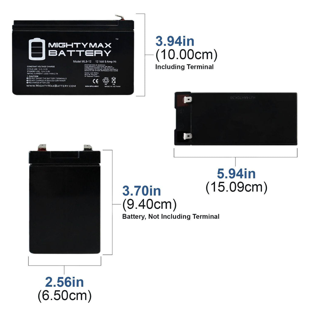 12V 9Ah Battery 10 Pack O7895