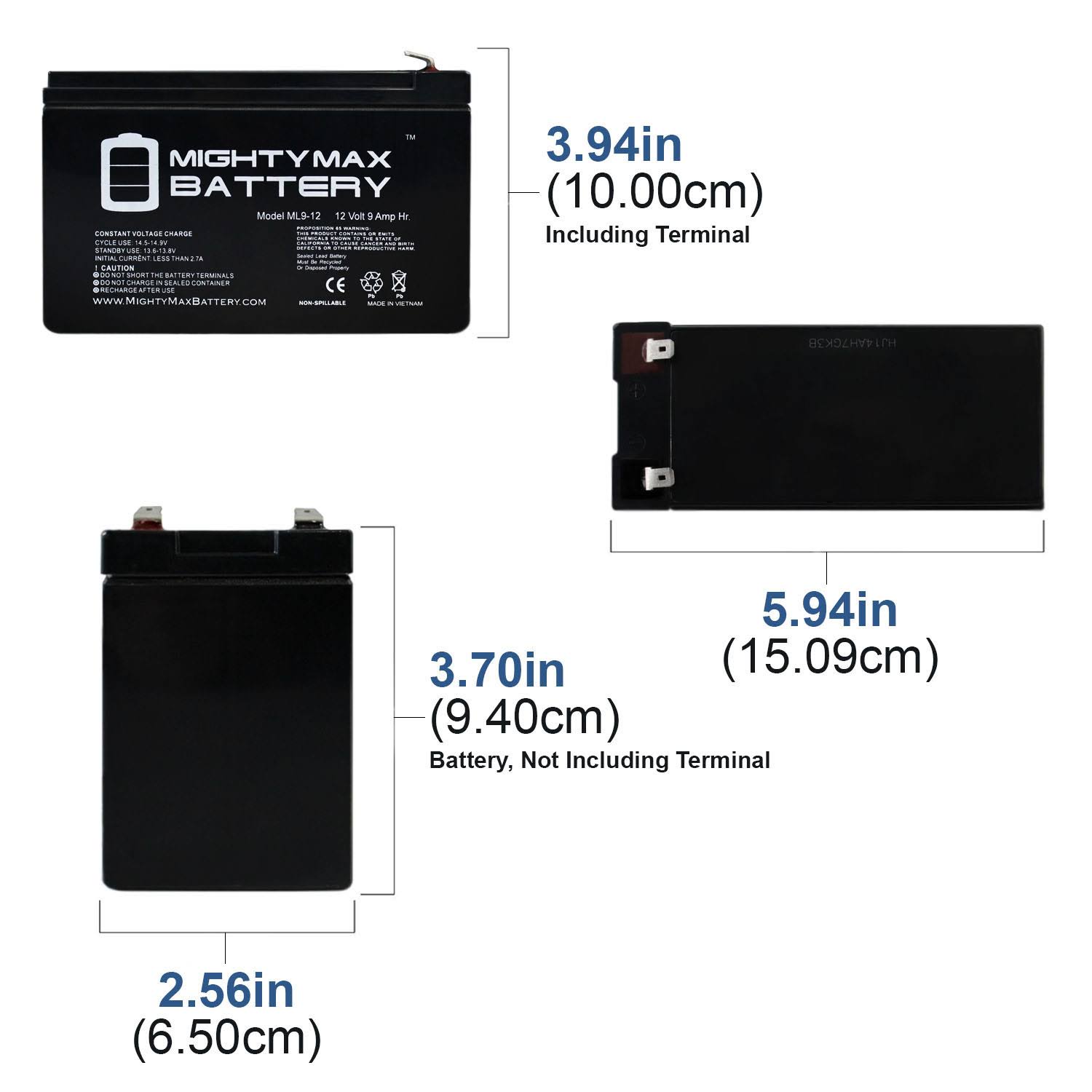 12V 9Ah Battery 10 Pack O7895