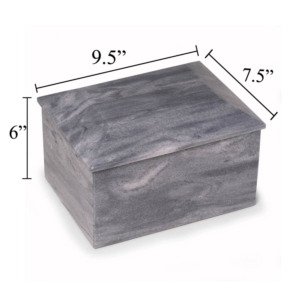 Grey Genuine Marble Cremation Urn D684