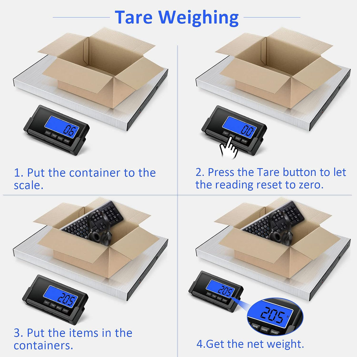397lb Heavy Duty Postal Scale Stainless Steel with Wireless Displays, Pack of 2 X34375