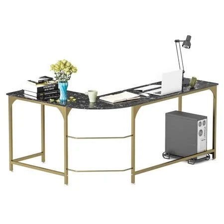 Black Reversible L-Shaped Desk R131804