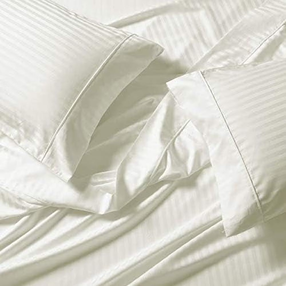 Ivory Cotton Blend 3PC Twin Extra Long XL Bed Sheets Set V416014